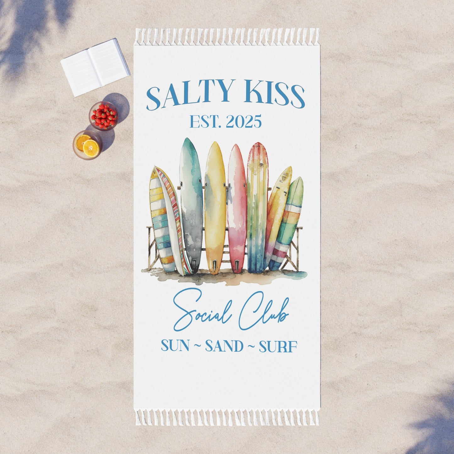 Boho Beach Blanket, Surfboards