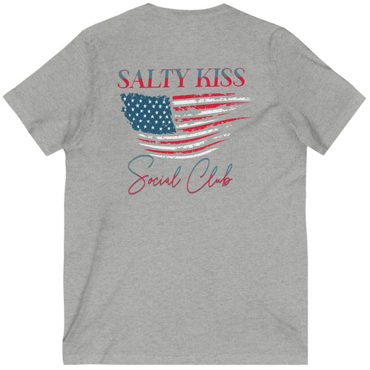 Adult V-Neck T-Shirt, USA