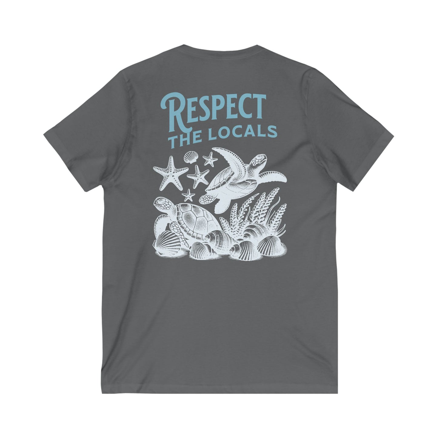 V-Neck T-Shirt, Respect The Locals