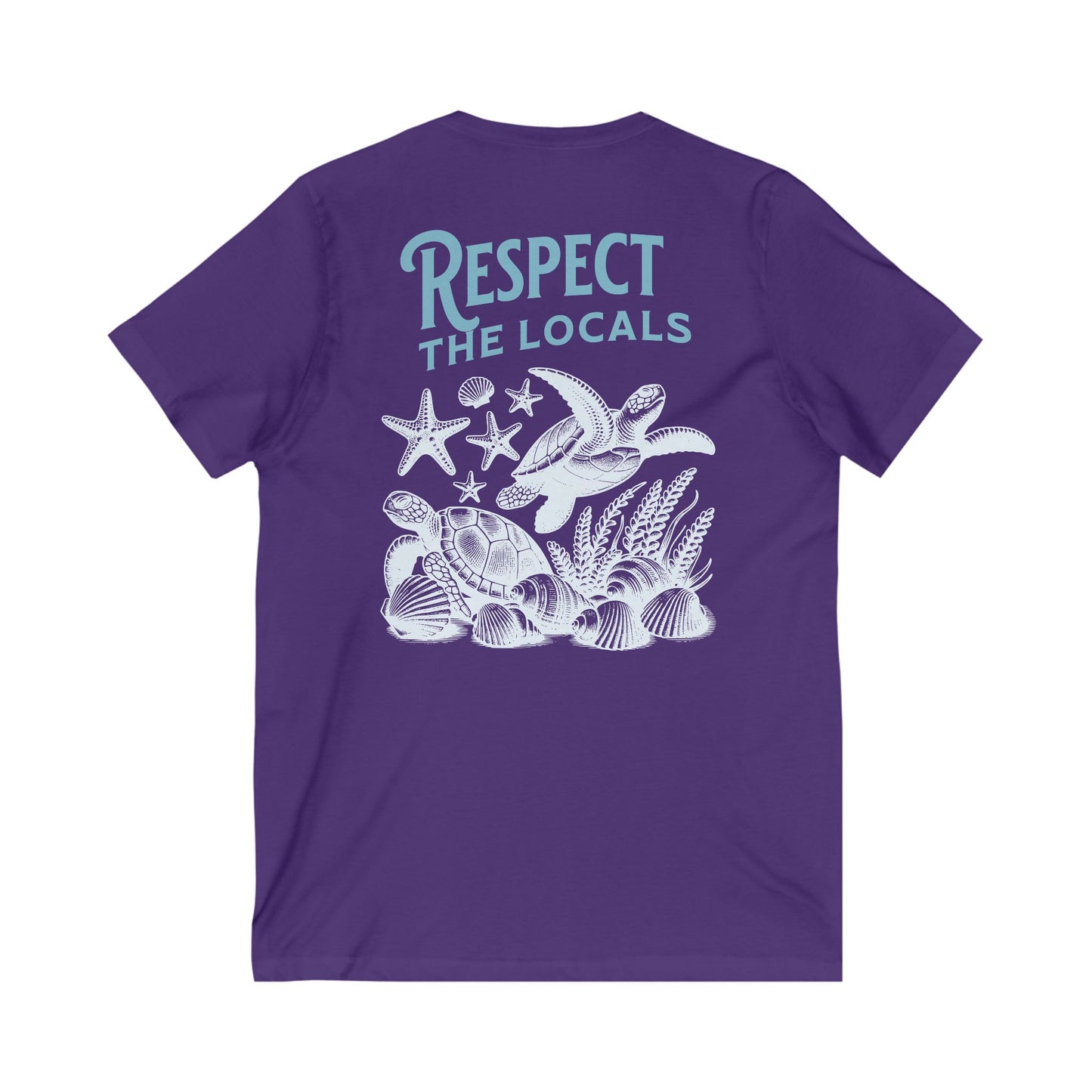 V-Neck T-Shirt, Respect The Locals