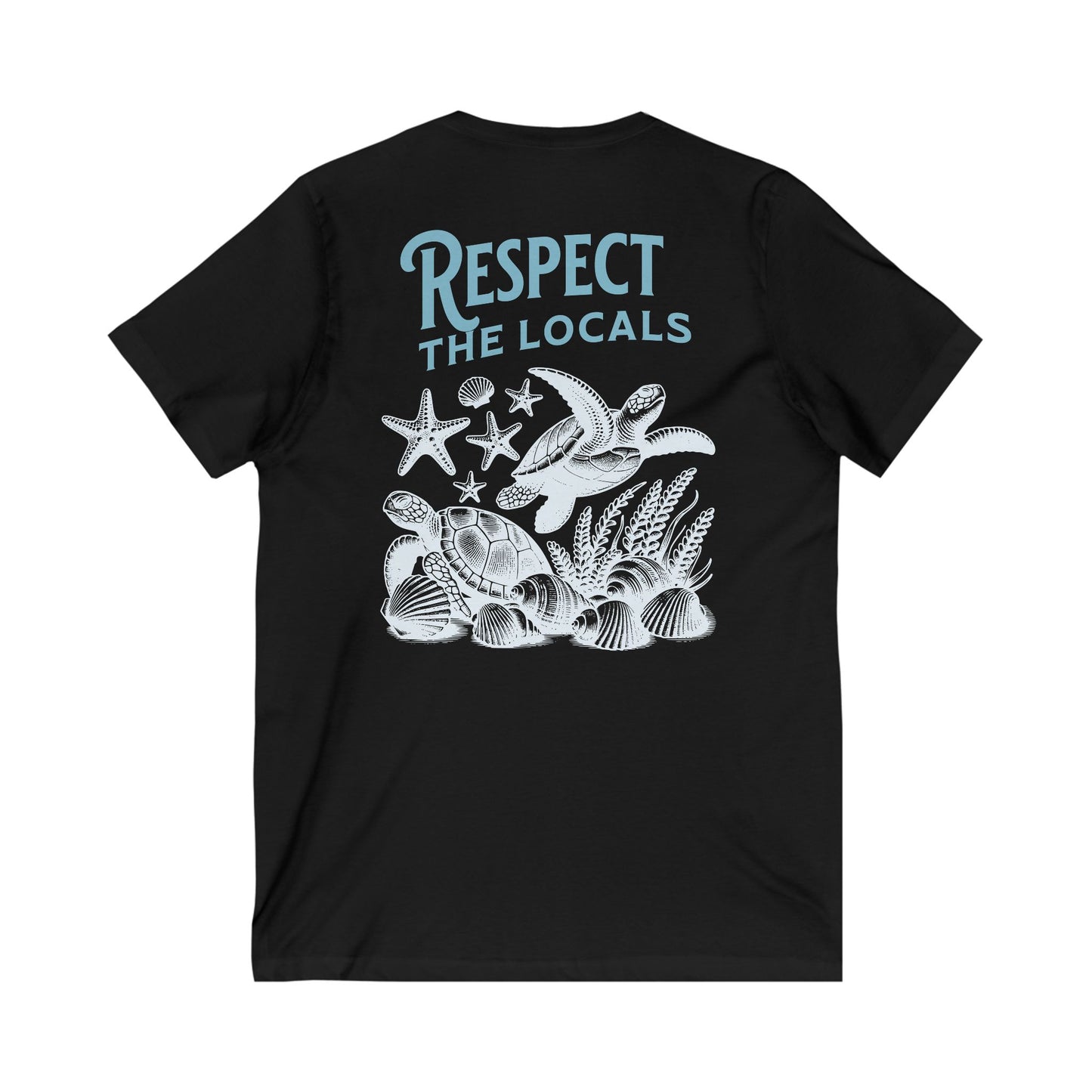 V-Neck T-Shirt, Respect The Locals