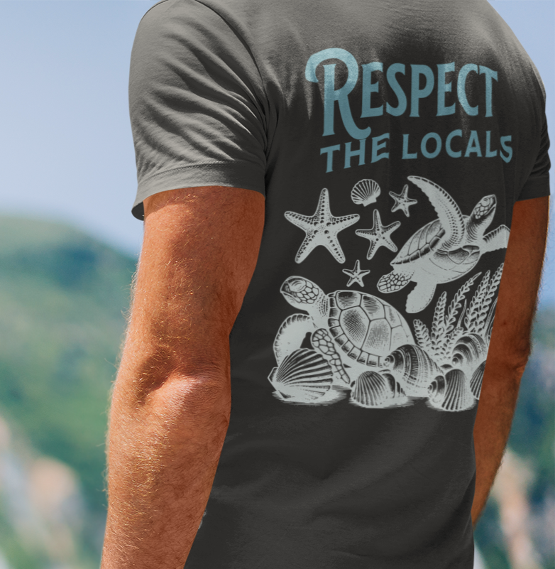 V-Neck T-Shirt, Respect The Locals