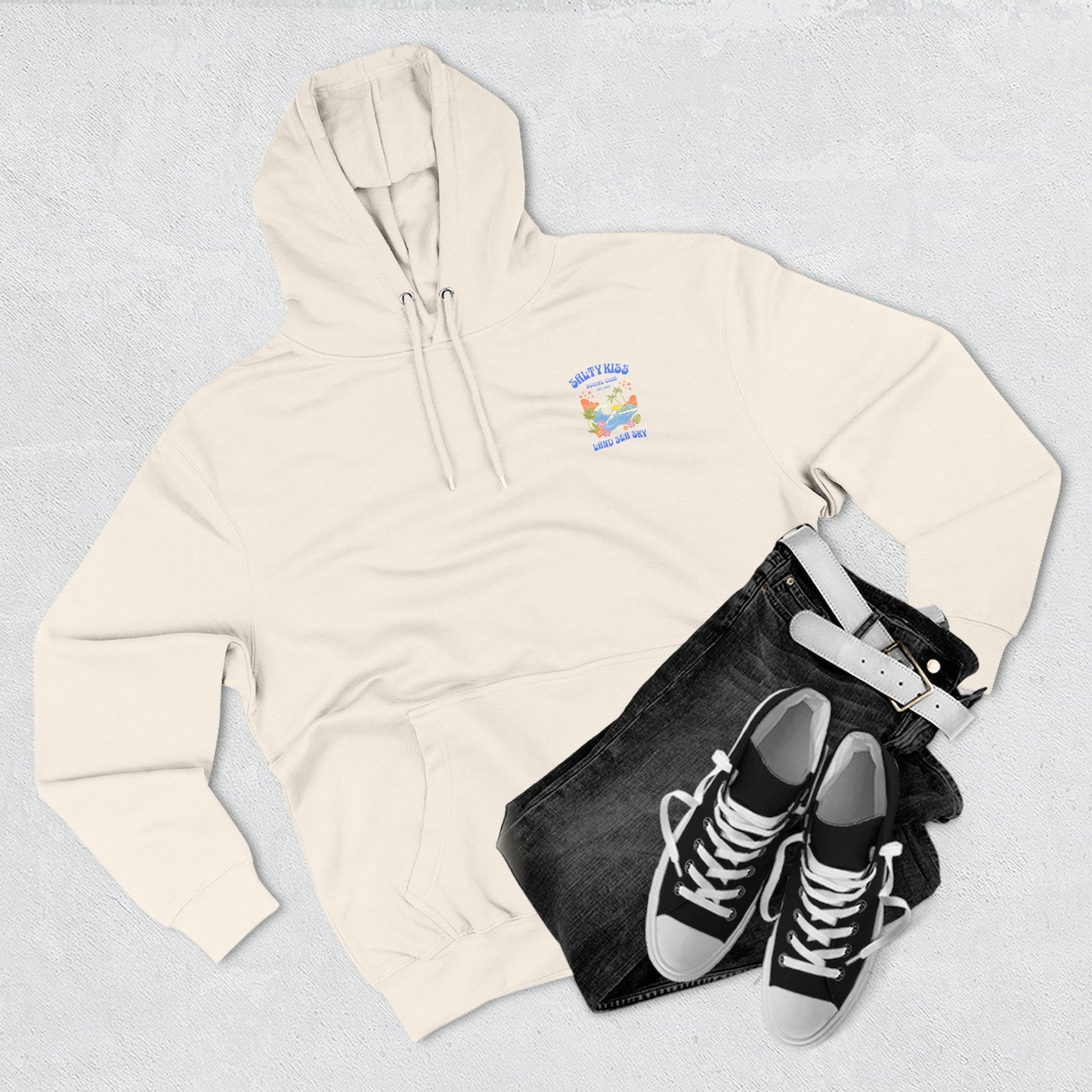 Salty Kiss Club Hoodie – “Land • Sea • Sky” Ophelia Inspired