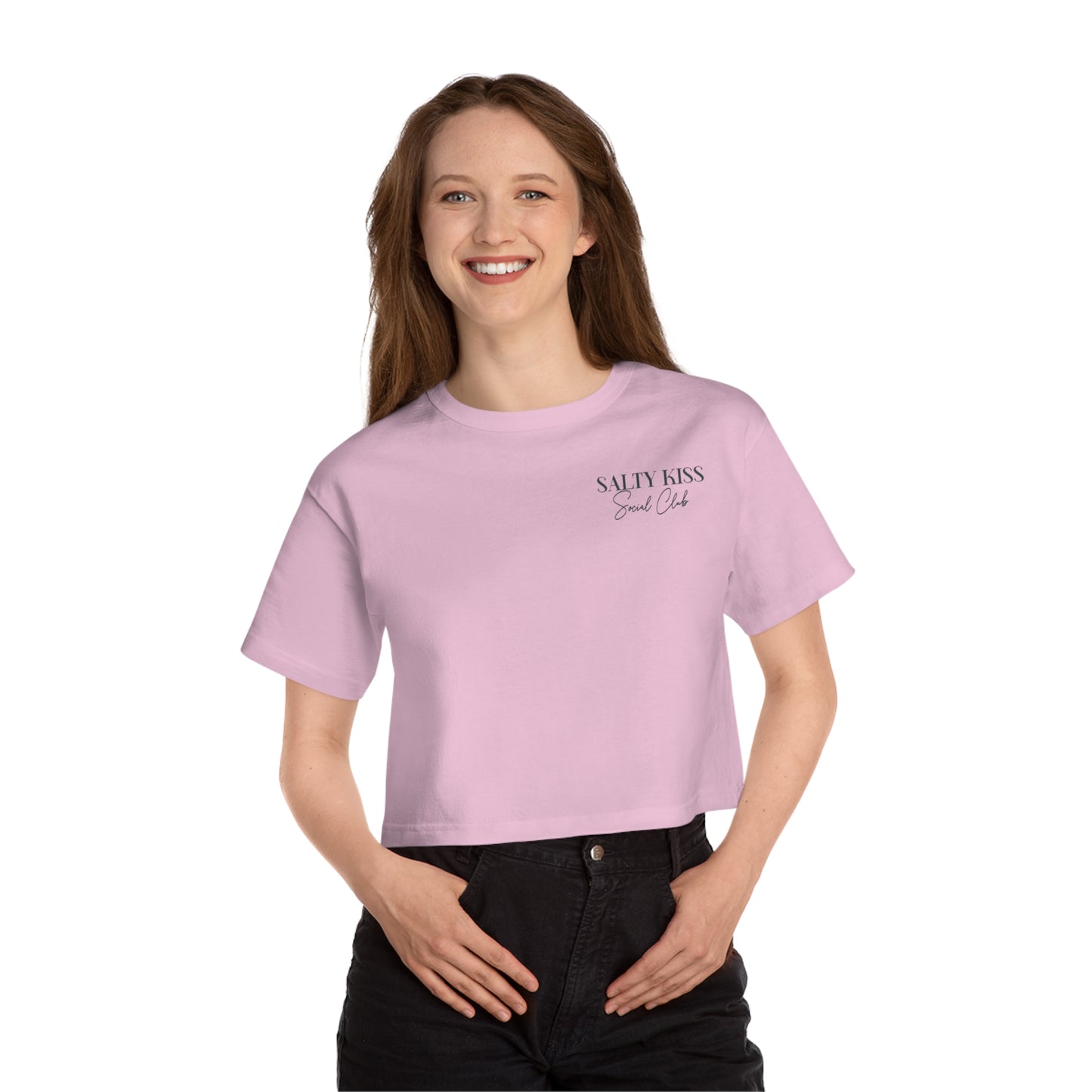 Cropped Champion T-Shirt, "My Lighthouse Brings the Boats to the Yard"