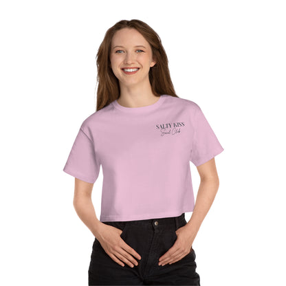 Cropped Champion T-Shirt, "My Lighthouse Brings the Boats to the Yard"