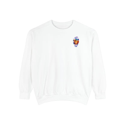 Salty Kiss Social Club Sweatshirt — Tropical Sunset Graphic Crewneck