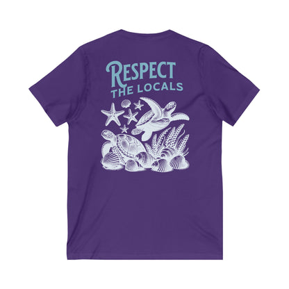 V-Neck T-Shirt, Respect The Locals