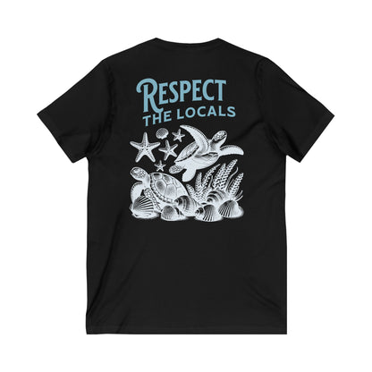 V-Neck T-Shirt, Respect The Locals