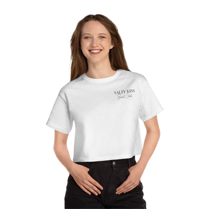Cropped Champion T-Shirt, "My Lighthouse Brings the Boats to the Yard"