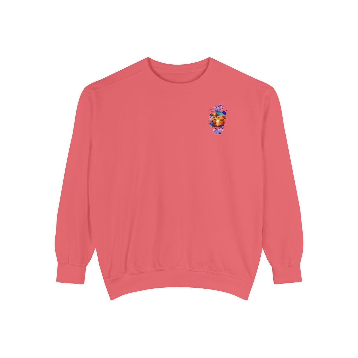 Salty Kiss Social Club Sweatshirt — Tropical Sunset Graphic Crewneck