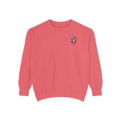 Salty Kiss Social Club Sweatshirt — Tropical Sunset Graphic Crewneck