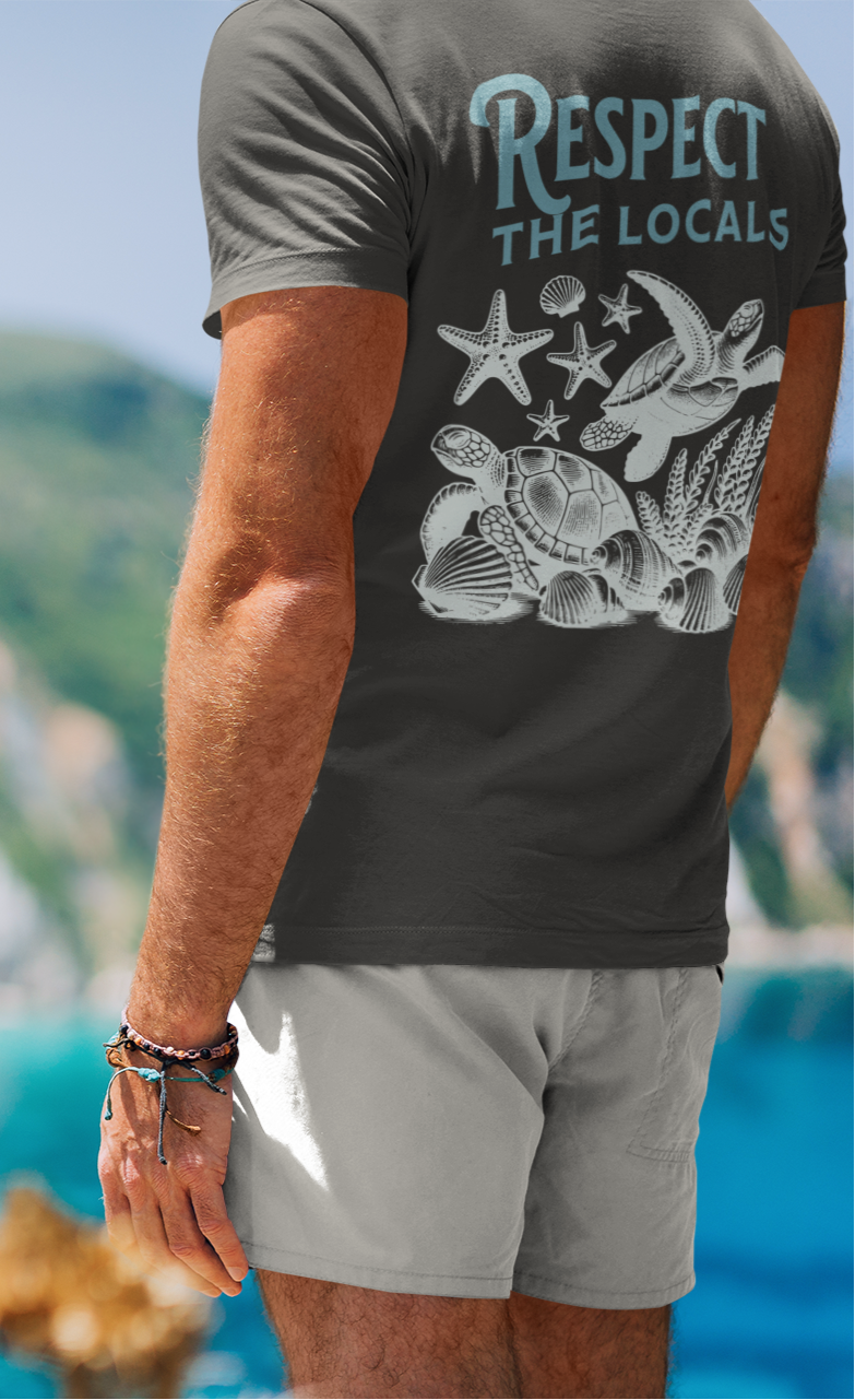 V-Neck T-Shirt, Respect The Locals