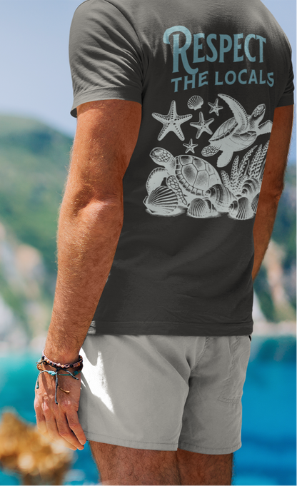 V-Neck T-Shirt, Respect The Locals