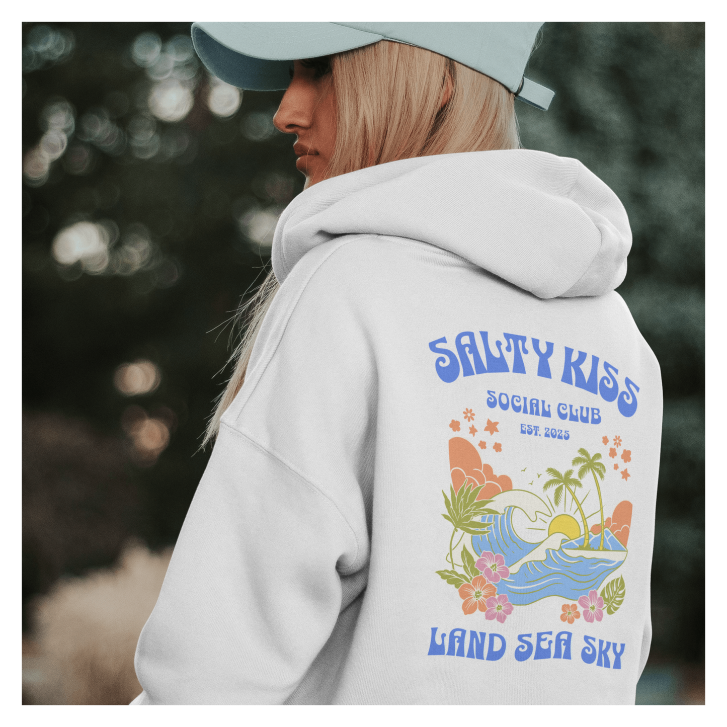 Salty Kiss Club Hoodie – “Land • Sea • Sky” Ophelia Inspired